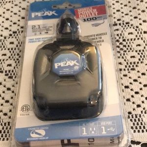 Peak Mobile Power Outlet. 100 Watts. Converts Vehicle Power to Household Power